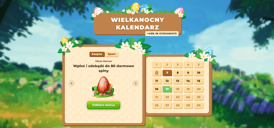 Kalendarz Wielkanocny w kasynie Wazamba