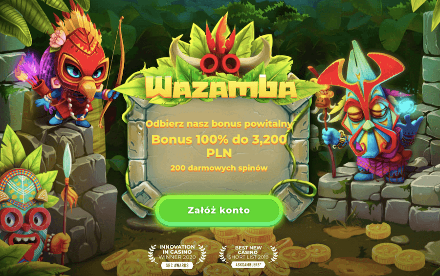 Bonus powitalny w kasynie Wazamba