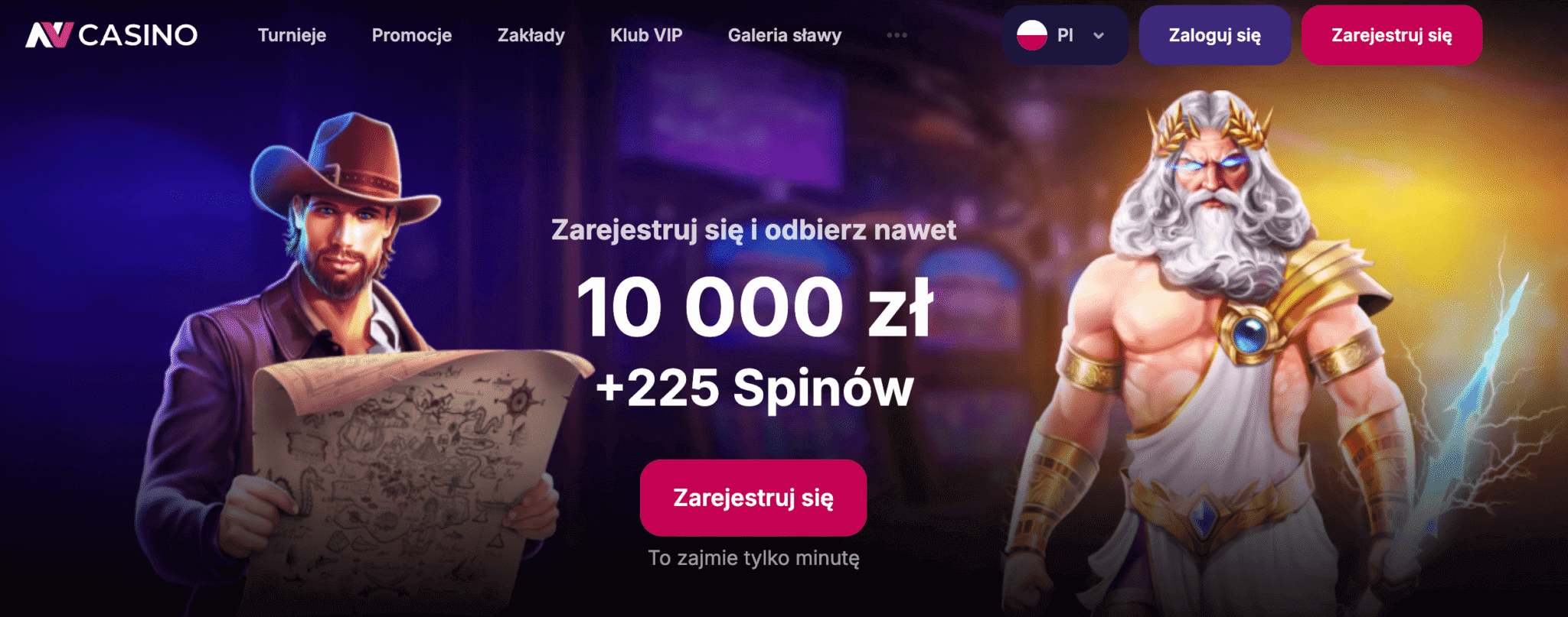 Bonus powitalny w NVCasino z darmowymi spinami