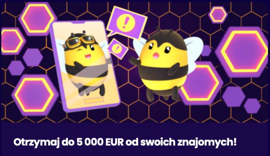 Bonus w zamian za zaproszenie znajomych w kasynie WazBee