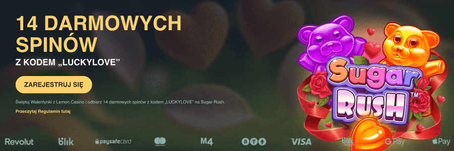 promocja 14 spinów w lemon casino