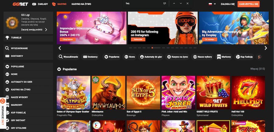 Strona główna kasyna GGBet