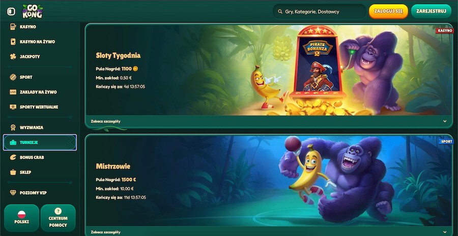 Gokong turnieje sloty tygodnia