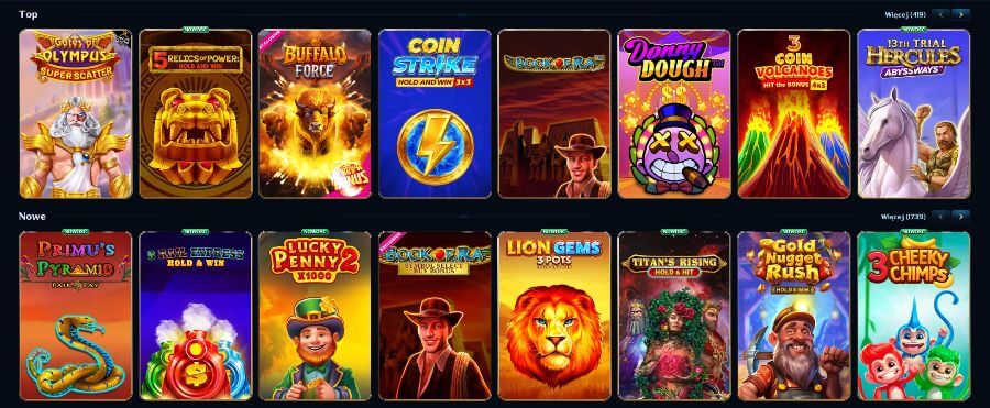 gry dostępne w kasynie millioner