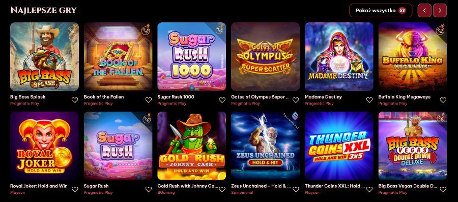 gry dostępne w kasynie spino gambino