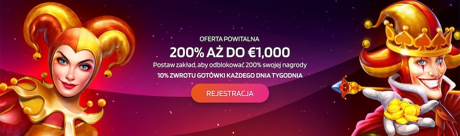 Happy Spins kasyno bonus powitalny 200% do 1000€.