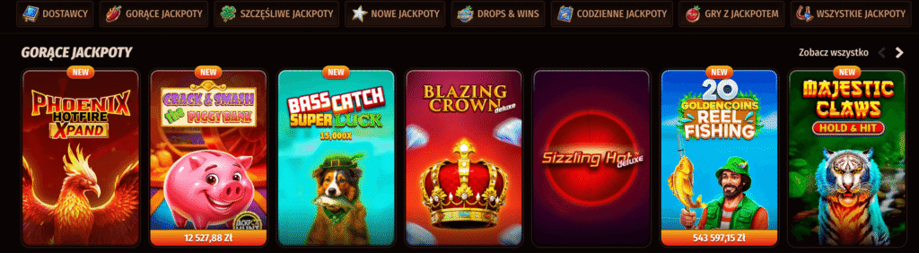 Sloty z jackpotem w Westace