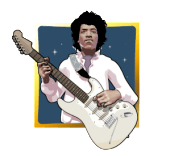 Jimi Hendrix - symbol Scatter