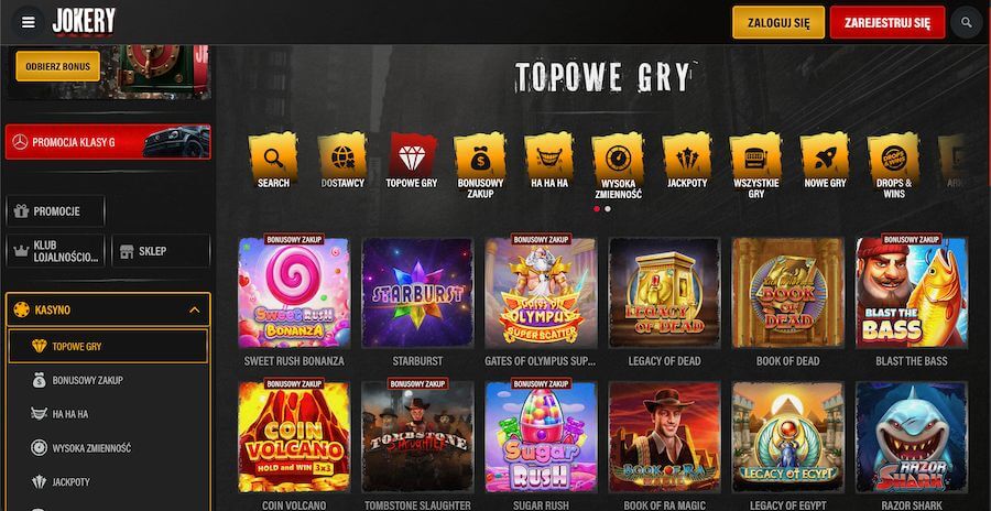 jokery topowe gry

