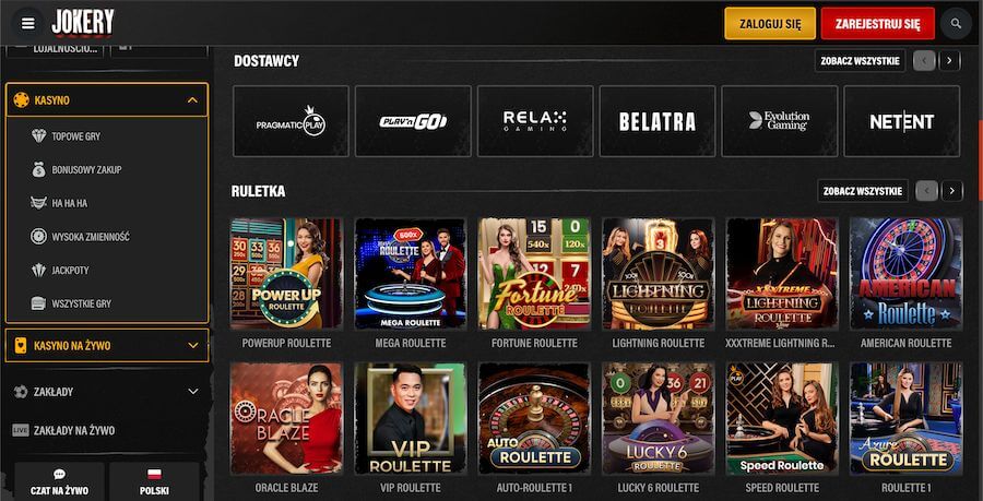 jokery kasyno na zywo