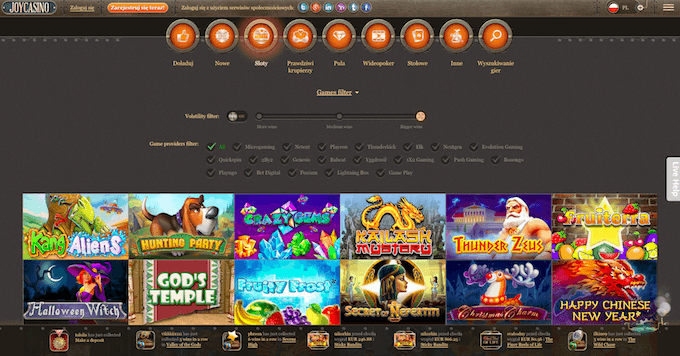 Joy Casino Gry