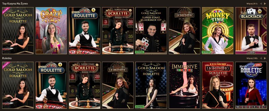 Kasyno na żywo w kasynie Realz