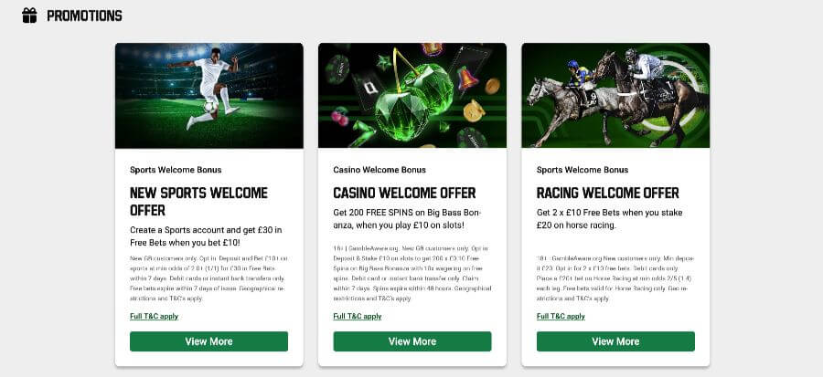 Promocje dostępne w kasynie Unibet