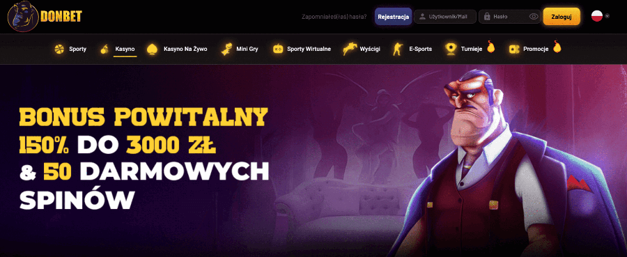 Bonus powitalny w kasynie Donbet