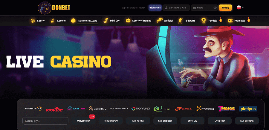 Kasyno na żywo w DonBet