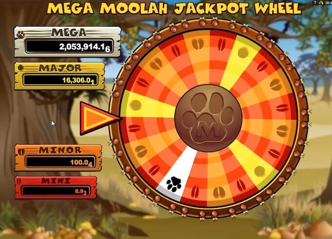 Mega Moolah Bonus Wheel