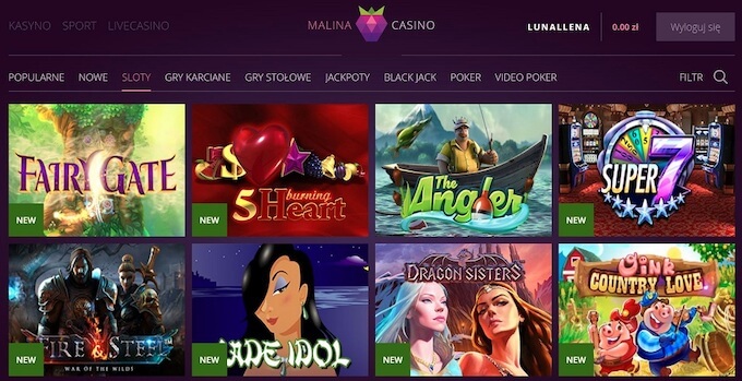 zagraj w automaty wideo w kasynie Malina kasyno malina gry automaty wideo