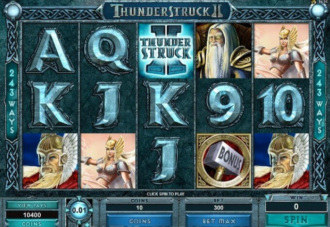 Thunderstruck II funkcje slotu Thunderstruck II funkcje slotu