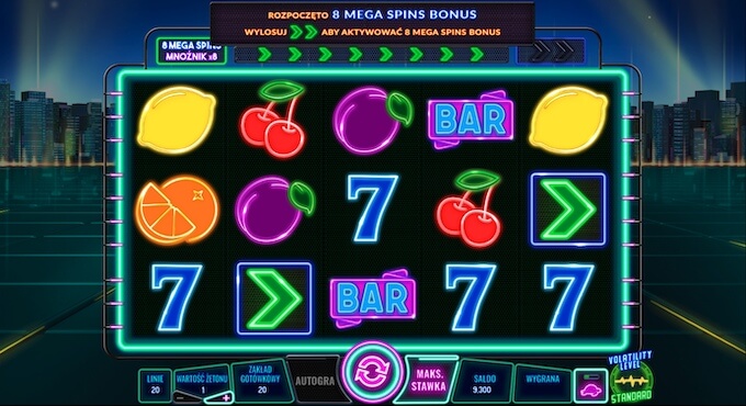Neon City slot runda mega spins bonus 