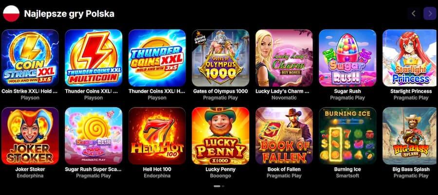 Popularne sloty w Sierra Casino podczas testu