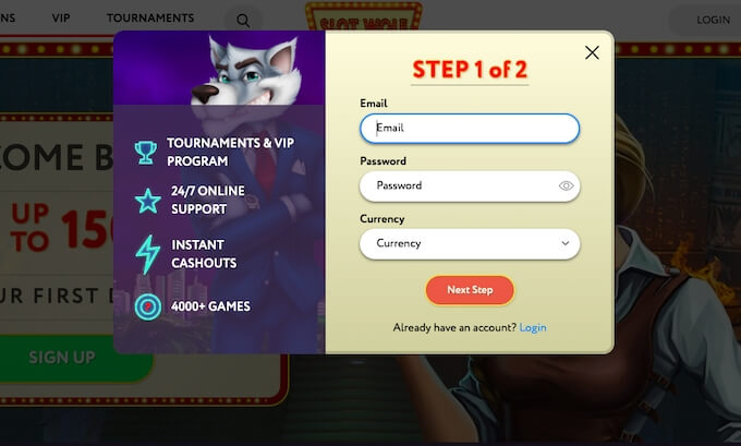 Rejestracja w kasynie Slot Wolf Rejestracja w kasynie Slot Wolf
