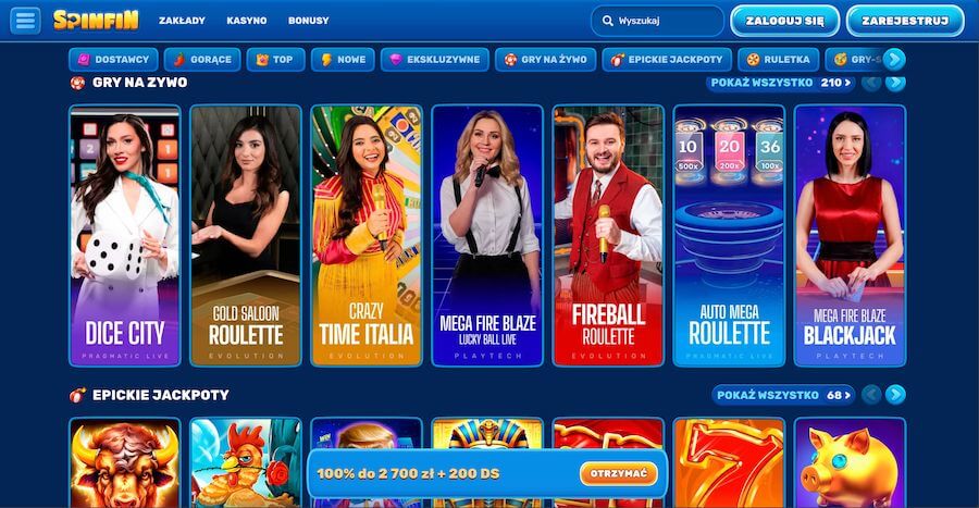 spinfin-gry-na-żywo