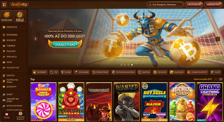 Strona główna kasyna AmunRa