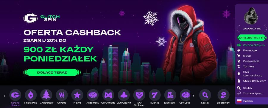 Strona główna kasyna Glitch Spin