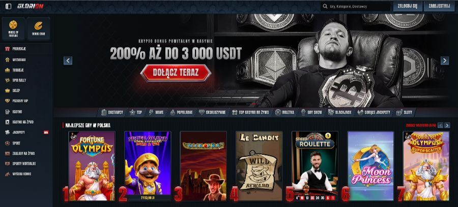 Strona główna kasyna Glorion