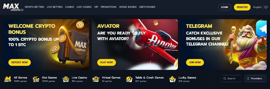 Strona główna kasyna Maxcasino