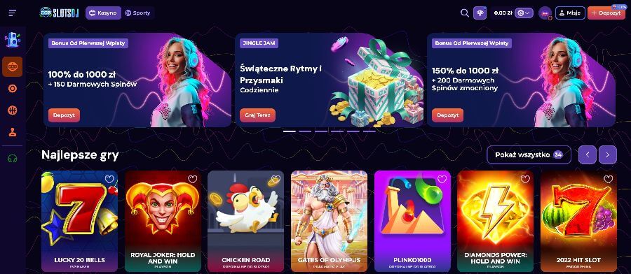 Strona główna kasyna SlotsDJ