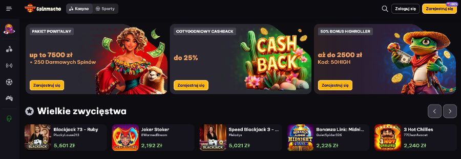 strona główna kasyna spinmacho
