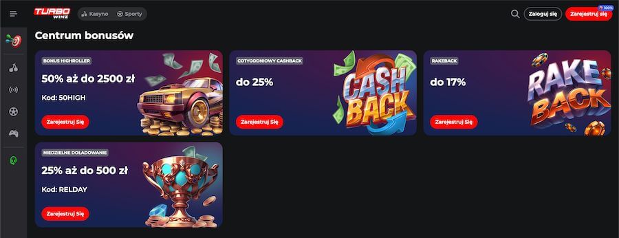 turbowinz bonusy kasynowe