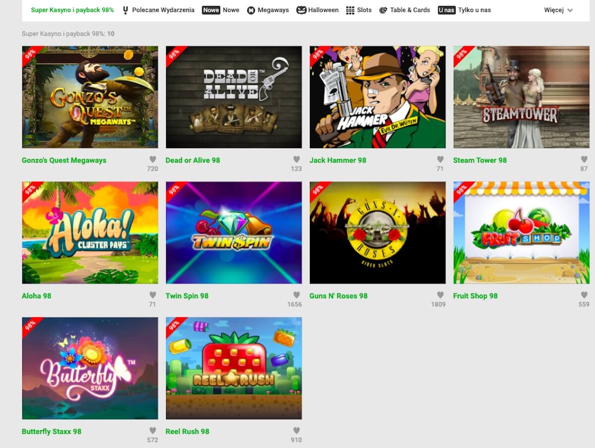 Sekcja super kasyno w Unibet Sekcja super kasyno w Unibet